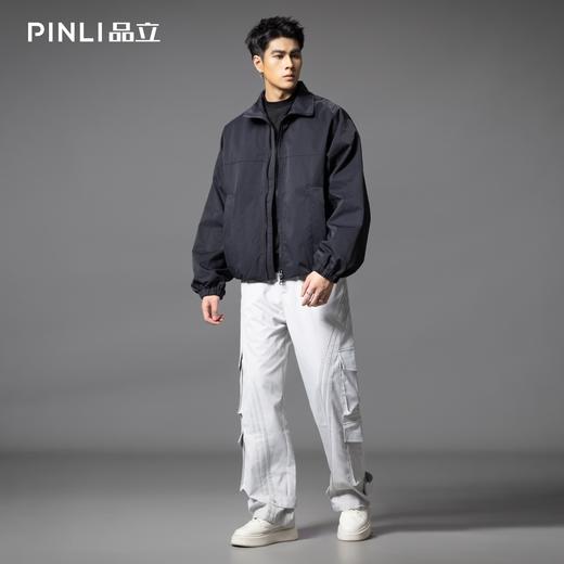 PINLI品立2025秋季新款多口袋工装直筒裤男士高街潮流宽松休闲裤GD253117012 商品图1