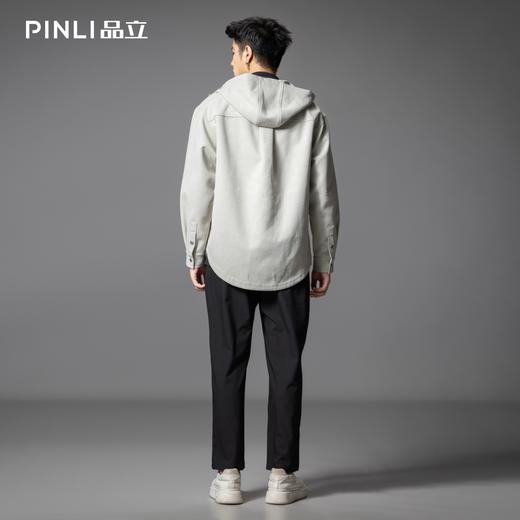 PINLI品立春季新款国潮休闲九分裤男士简约垂感宽松直筒裤子B253117019 商品图2