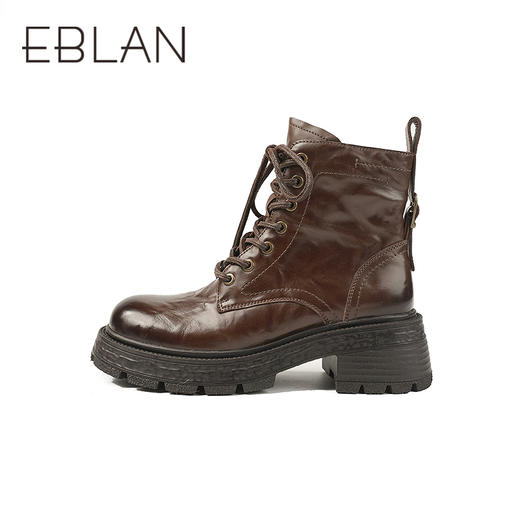 伊伴冬季独特手抓花鞋面潮酷马丁靴女鞋B25580155 商品图1