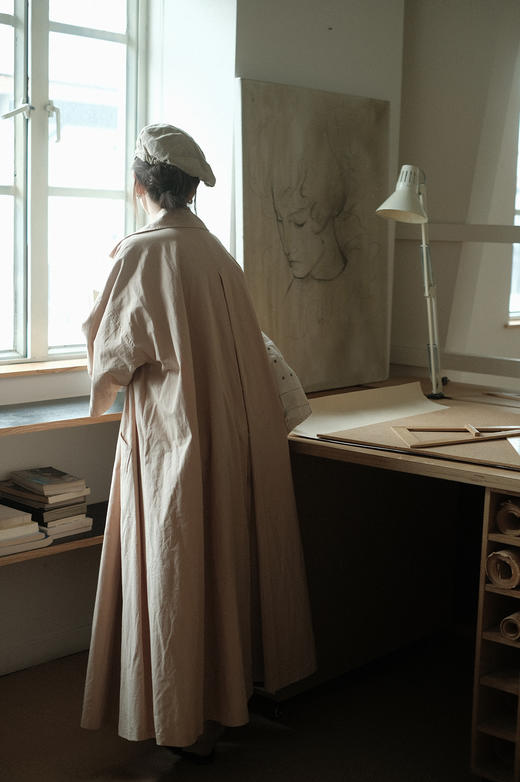 亚麻棉 | 60’s廓形大摆风衣｜内衬超柔长绒棉 商品图11