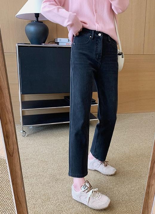 土耳其春秋新款直筒烟管裤四面弹磨砂石洗牛仔裤 商品图10