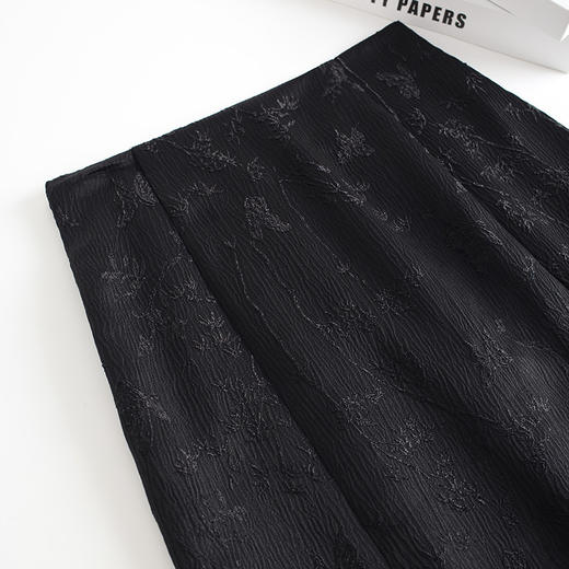 ZLy_99392025年秋季新款时尚高腰包臀裙长裙网纱提花鱼尾裙显瘦黑色半身裙 商品图3