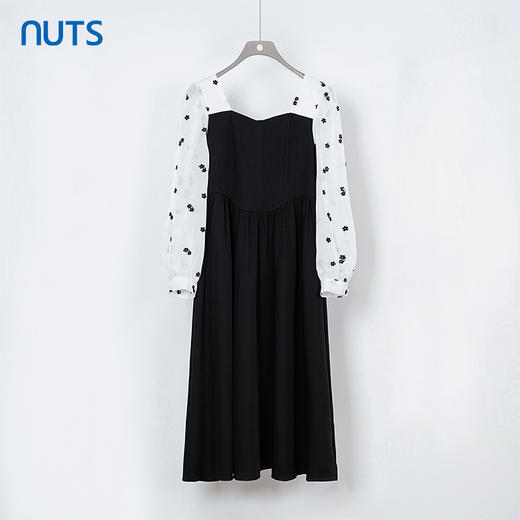 NUTS商场同款春秋季设计感气质时尚通勤宽松长袖连衣裙女331102256 商品图2