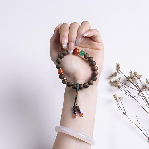 xy0526沉香+南红非洲翠手持手串 商品图7