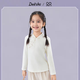 笛莎Deesha观山见女童T恤2025秋季女童T恤