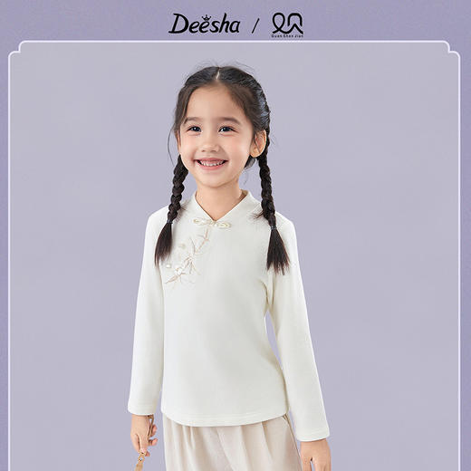 笛莎Deesha观山见女童T恤2025秋季女童T恤 商品图0