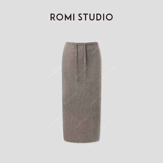 ROMI STUDIO 100%超细支水溶羊毛轻薄柔软针织半身裙 RWCRXT3760 商品图0