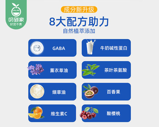 【叼健康】【快递发货】美国GNITE晚安GABA睡眠软糖二代（葡萄味）/1份（60粒*2瓶）（赠送体验包1包+定制药盒1个 ）生产日期：25年2月 商品图1