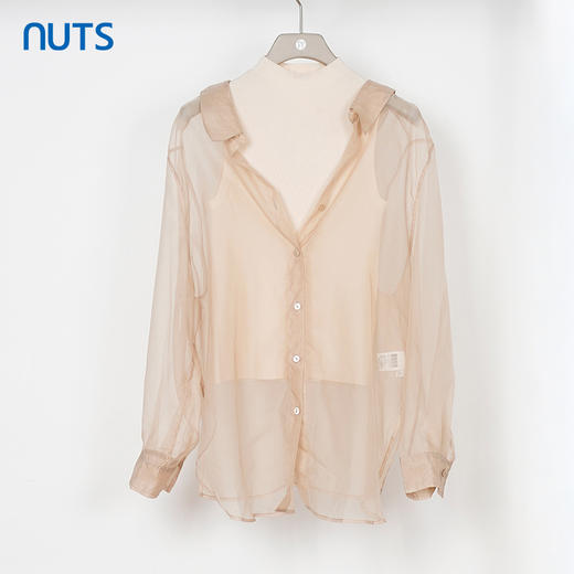 NUTS商场同款秋季时尚气质休闲百搭宽松显瘦长袖衬衫女231013061B 商品图2