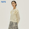 NUTS商场同款春秋季设计感气质镂空百搭短款毛织套头衫女333052195 商品缩略图3