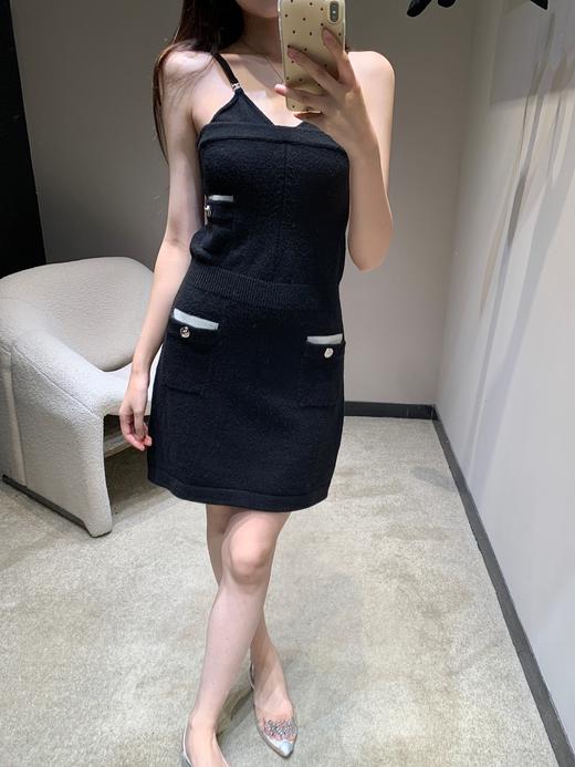 香奈儿 25B高级手工坊系列新款 黑色针织吊带裙（ZY*MM） 商品图1