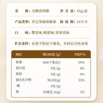 I'MINT益美滋 无糖润喉糖 草本精华 送老师长辈父母 护嗓润喉糖果礼盒45g*6 /休闲食品 /糖果 /润喉糖 商品图1