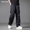 PINLI品立2025秋季新款褶皱直筒伞兵裤潮牌男士宽松百搭休闲长裤GD253117011 商品缩略图5
