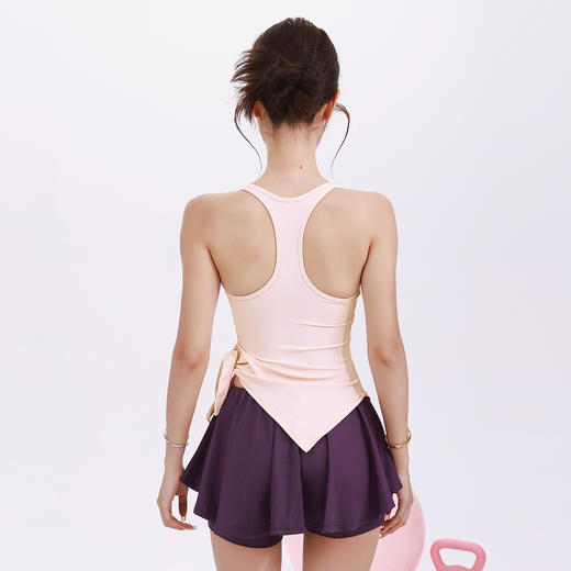 跃牌【禅语梵心】裸感透气双肩带美背瑜伽背心健身文胸紧身户外运动跑步健身服WX3290 商品图2
