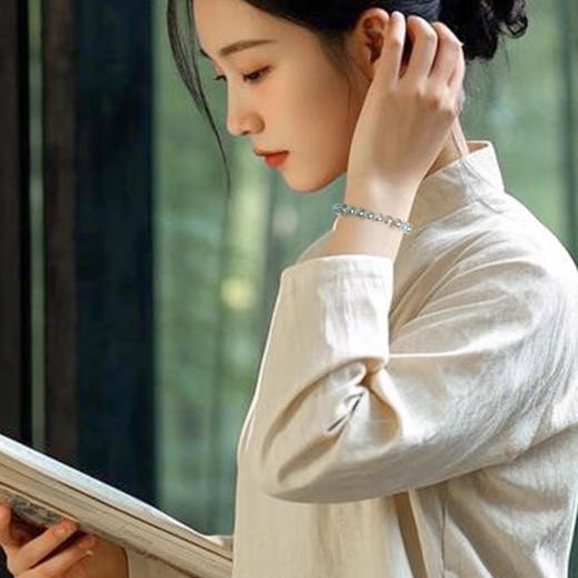 天然绿幽灵水晶手串8mm 商品图0