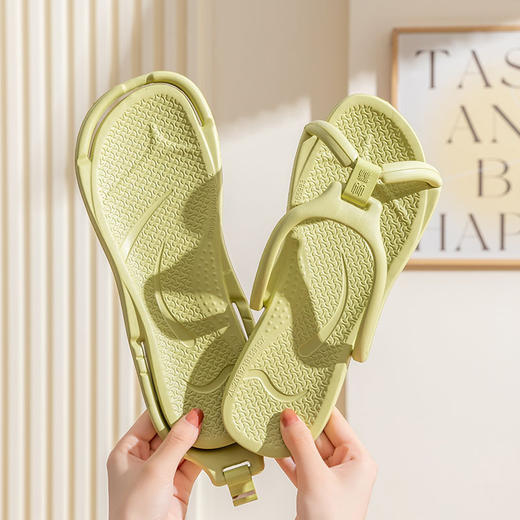 旅行便携式折叠拖鞋新款男女出差专用浴室可洗澡防滑旅游沙滩凉鞋 商品图3