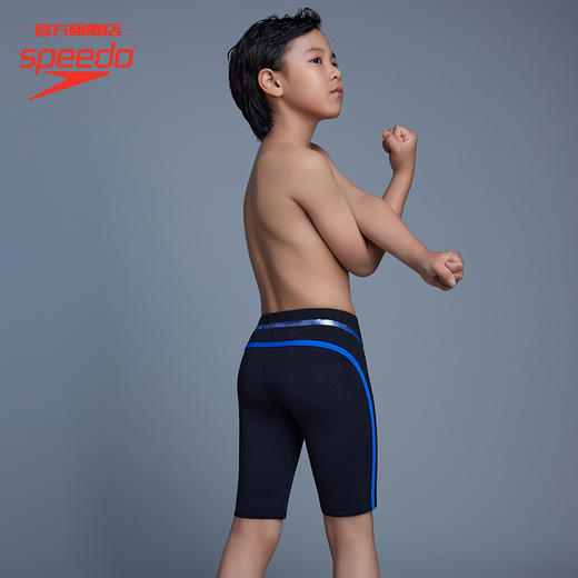 Speedo/速比涛 新升级电气矩阵黑标5.0青少年男及膝泳裤  商品图2