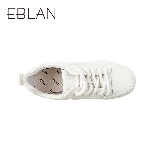 伊伴秋季经典百搭小白鞋厚底增高运动休闲板鞋B25426550 商品图2