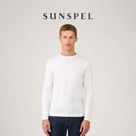 SUNSPEL男士经典款匹马棉圆领长袖T恤秋冬舒适透气