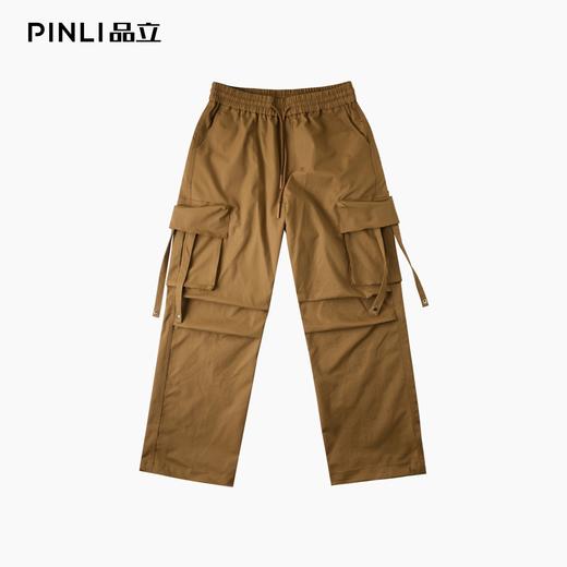 PINLI品立2025秋季新款男士多口袋工装裤潮牌宽松直筒休闲长裤子GD253117021 商品图3
