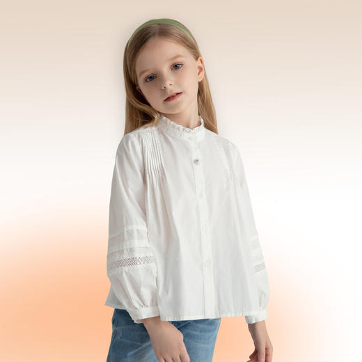 女童立领长袖上衣秋季新款安奈儿童装EG531590 商品图1