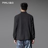 PINLI品立春季新款半高领宽松长袖T恤男潮牌分割设计休闲上衣B253111022 商品缩略图2