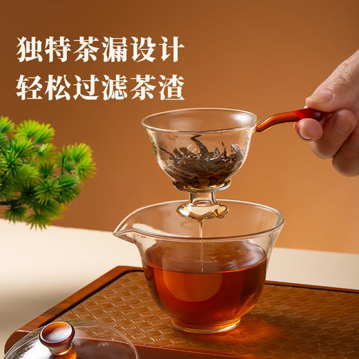 八马茶具丨 八马晶莹玻璃过滤盖碗150ml 商品图2