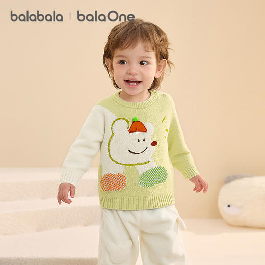 巴拉巴拉balaOne婴儿毛衣宝宝2025冬季新款打底衫针织衫套头毛衫 商品图2