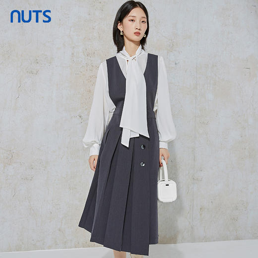 NUTS商场同款夏款时尚气质显瘦背心连衣裙女231104051B 商品图3
