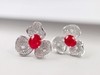 1.35-1.45ct刻面红宝石耳钉 商品缩略图1