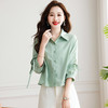 【预售3天】PY 早秋季七分袖绿色薄款衬衫 -1063 商品缩略图0