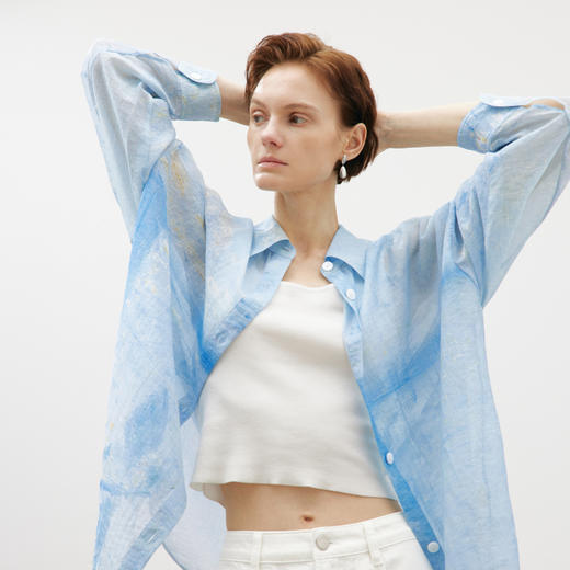 【商场同款】麦檬夏莱赛尔舒适顺滑衬衫5F5222711M 商品图3