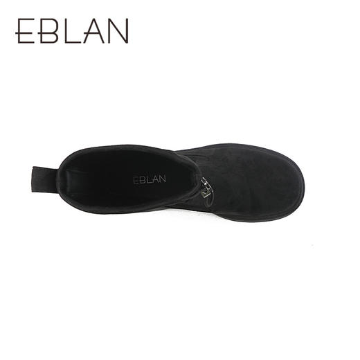 伊伴冬季弹力靴中筒百搭深色女鞋B25506607 商品图2