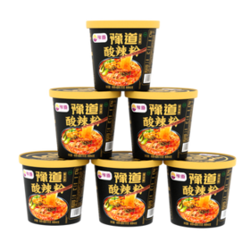 豫道食品黑金酸辣粉135g*6桶/箱重庆风味红薯米粉米线夜宵方便速食免煮 /粮油调味 /方便食品 /酸辣粉