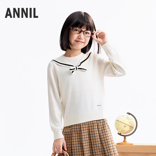 【实体店同款】女童长袖针织衫秋季新款安奈儿童装AG534131 商品图1