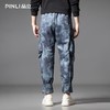 PINLI品立2025秋季新款潮牌扎染迷彩束脚工装裤男士宽松休闲长裤B253117033 商品缩略图2