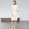 IWY/气质米白色西装连衣裙女夏季薄款七分袖医美接待工作服正装Q1365 商品缩略图3