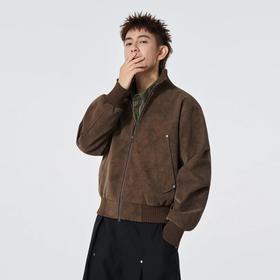 【质感不输真皮 防污防风有型】美拉德风机车风情侣超纤面料防污外套