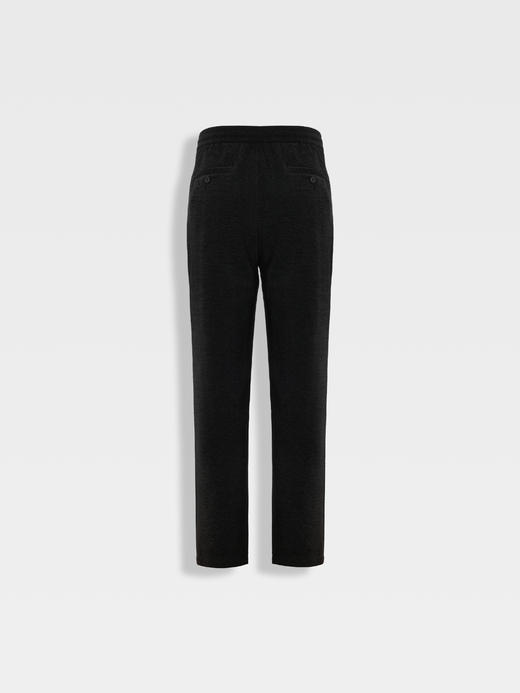 callisto蓝调璀璨黑雪尼尔羊毛西裤 商品图1