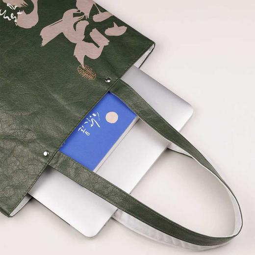 我独眠/没心情杜邦纸手提袋大容量文艺个性通勤包双面可用防水防溅文创帆布袋购物袋 商品图2