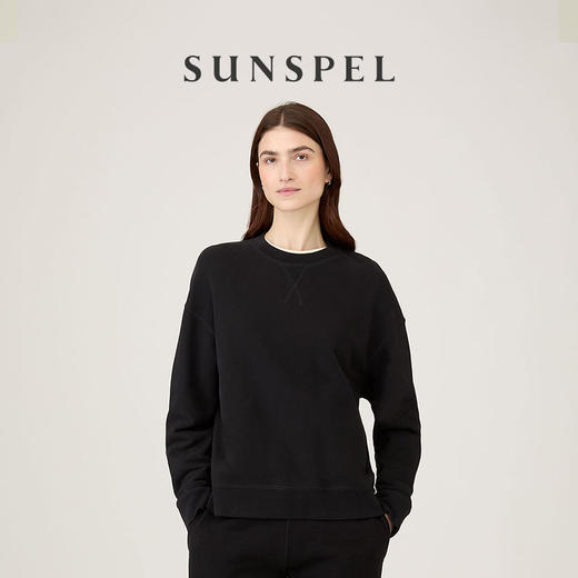 SUNSPEL女士秋冬全棉宽松版休闲运动圆领卫衣 商品图3