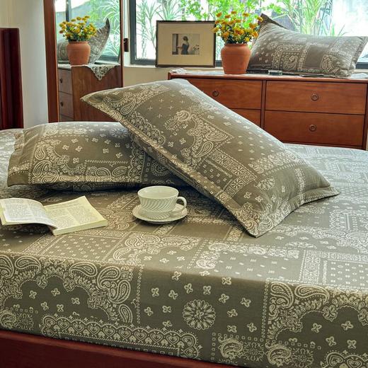 床笠三件套【觅瑾素雅文艺 A类亚麻混纺床笠】 商品图6