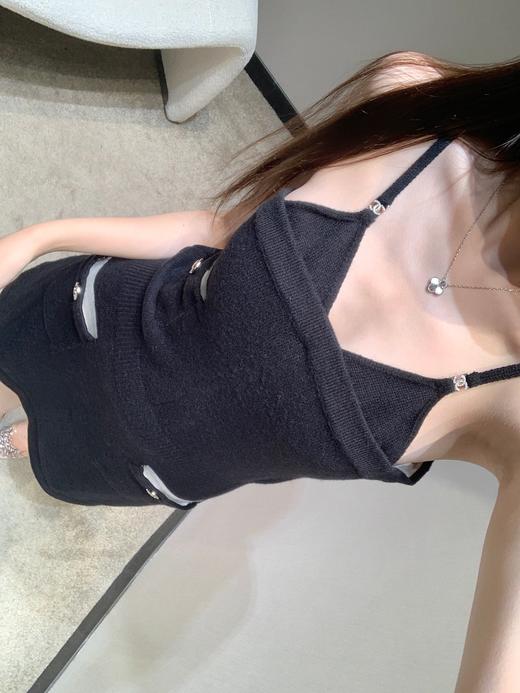 香奈儿 25B高级手工坊系列新款 黑色针织吊带裙（ZY*MM） 商品图4
