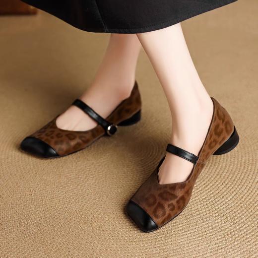 封神❗️小众私藏【绝美豹纹玛丽珍鞋】上脚好显气质呀  脚感巨舒服，忍不住分享系列！！ 商品图10