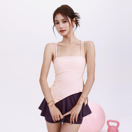 跃牌【禅语梵心】裸感透气双肩带美背瑜伽背心健身文胸紧身户外运动跑步健身服WX3290 商品图3