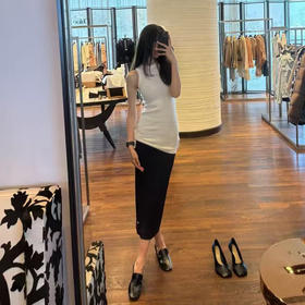 ROMI STUDIO 100%超细支美丽诺绵羊毛无袖圆领长款背心RWCSST2739