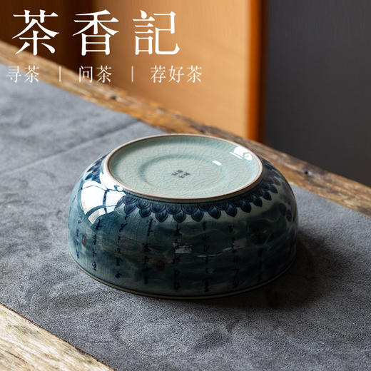 茶香记老陶泥建水茶洗墨莲说德化陶瓷水盂茶道零配典雅茶室茶具 商品图3