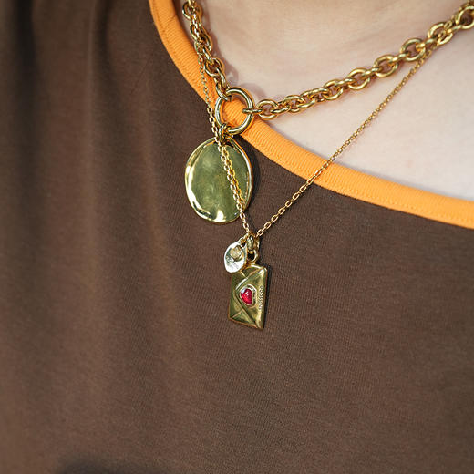 北京仓｜Goossens Paris-Talismans-金色 信封 项链［法国设计师］ 商品图3