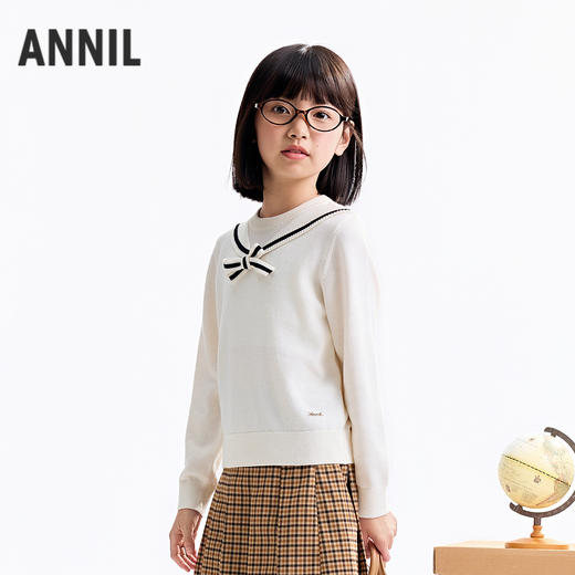 【实体店同款】女童长袖针织衫秋季新款安奈儿童装AG534131 商品图2