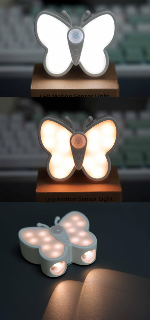 电子发光沙漏小型计时器装饰品摆件 蝴蝶小夜灯 商品图11